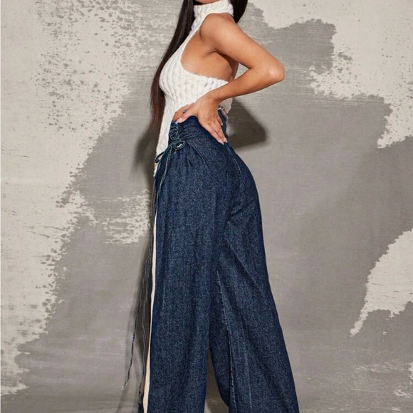 🔥Stylish Wide Leg Denim Pants - Picture 4 of 5